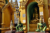 Yangon Myanmar. Shwedagon Pagoda (the Golden Stupa).  